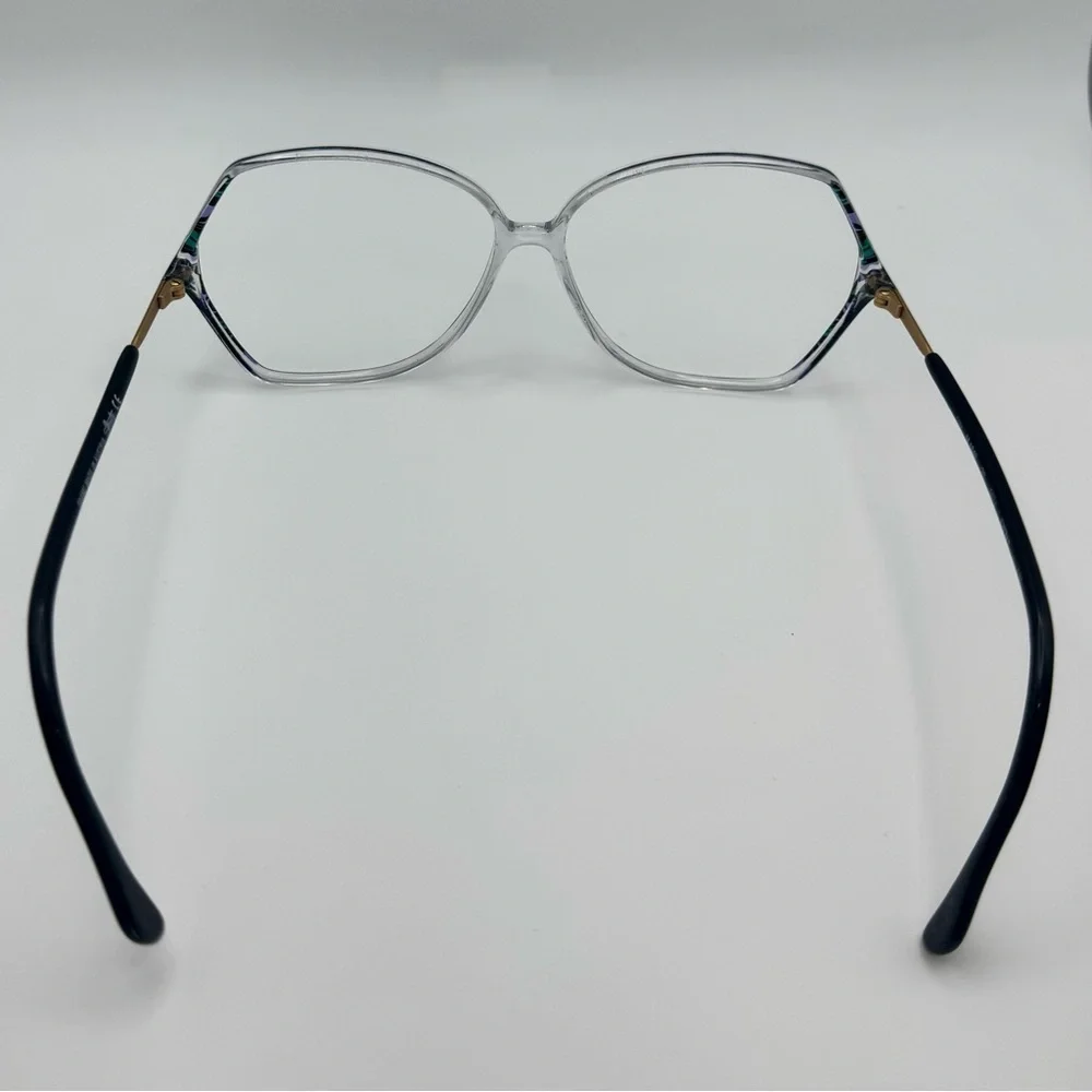 Silhouette SPX M1849 57-12-135 Gray Crystal/Black Geometric Glasses